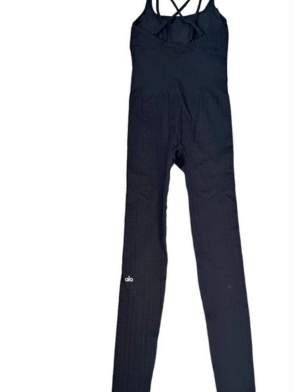 Alo Black Athletic Cable  Jumpsuit Like New SMALL